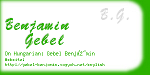 benjamin gebel business card